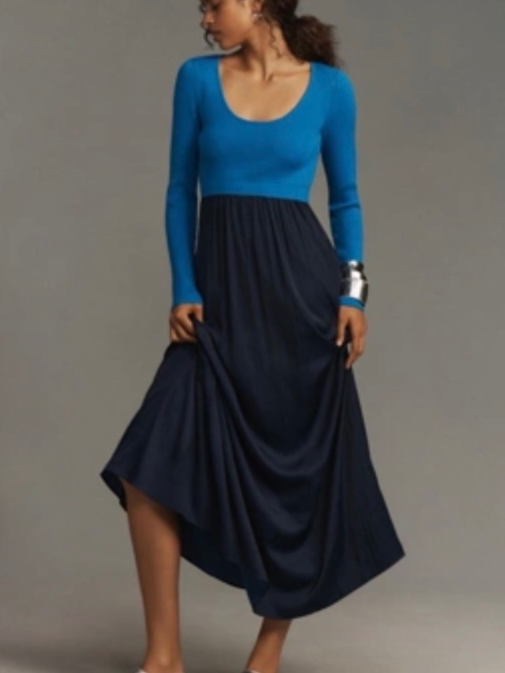 Thea Twofer Sweater Dress: Scoop-Neck Edition